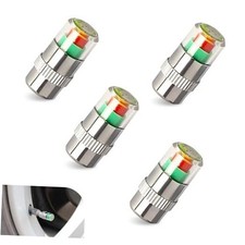 4PCS Car Tire Pressure Monitor Valve Stem Caps, Copper-Core Tire Pressure