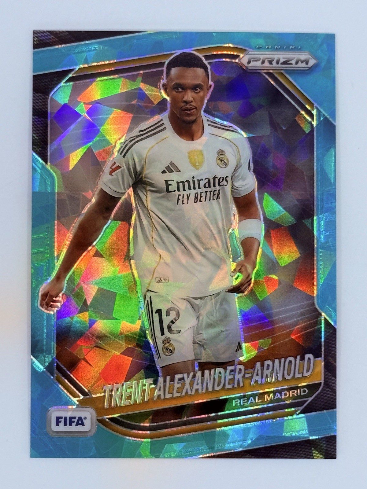 Trent Alexander-Arnold 2025-26 Panini Prizm FIFA Teal Cracked Ice Prizm #/99