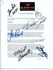 Autographed Episode Synopsis - Roddenberry's Earth Final Conflict - 7 signatures
