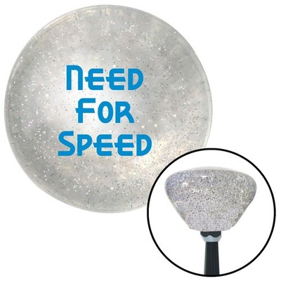 Blue Need For Speed Clear Retro Metal Flake Shift Knob w/ M16x1.5 Insert Auto