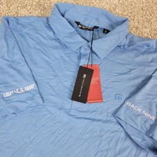 NWT Travis Mathew Featherweight Performance Mens XL Solid Blue Stretch Polo SS