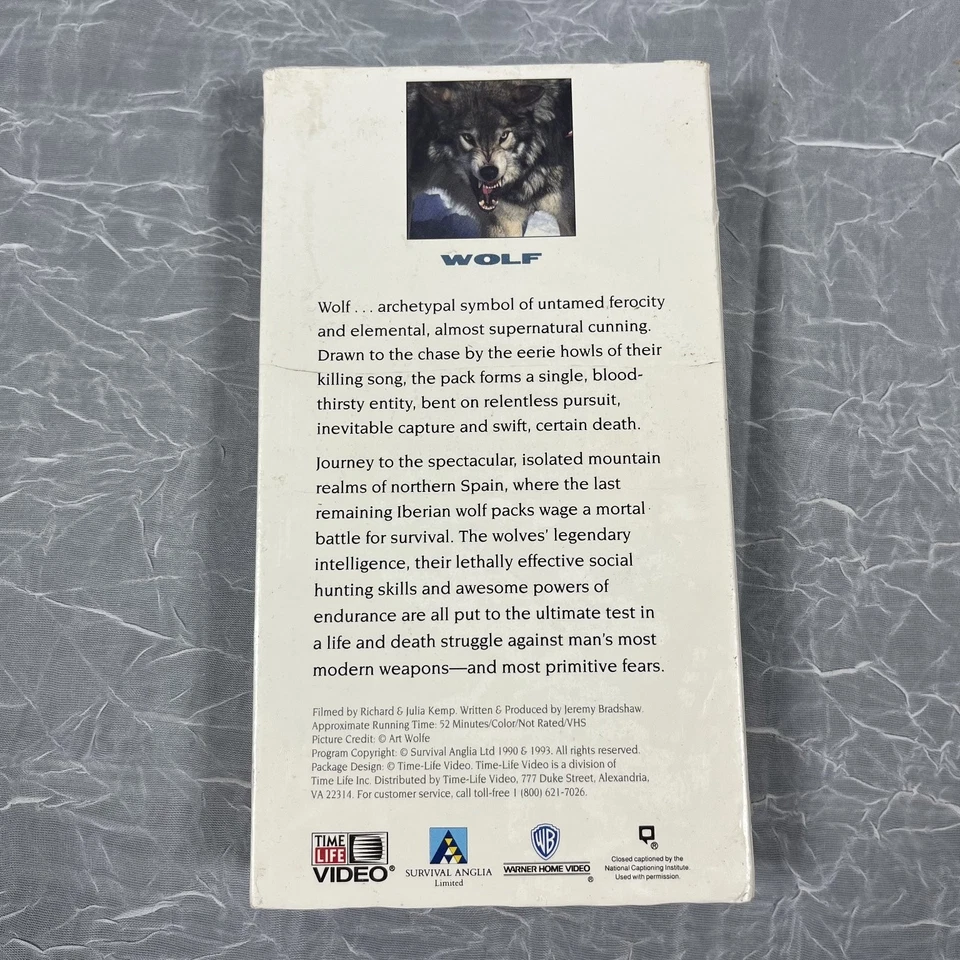 Predators of the Wild Wolf VHS 1993 Nature Documentary Time-Life Video - Image 2 of 2