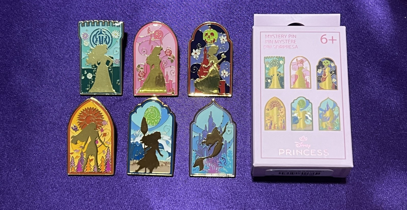Full Set - Disney Princess Arch Silhouette Series 2 Mystery Box Pin - NEW