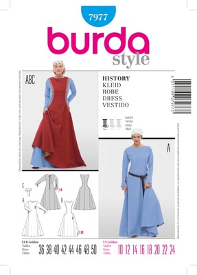 Burda Style Vintage History Kleid Schnittmuster für zeitlosen Stil B7977