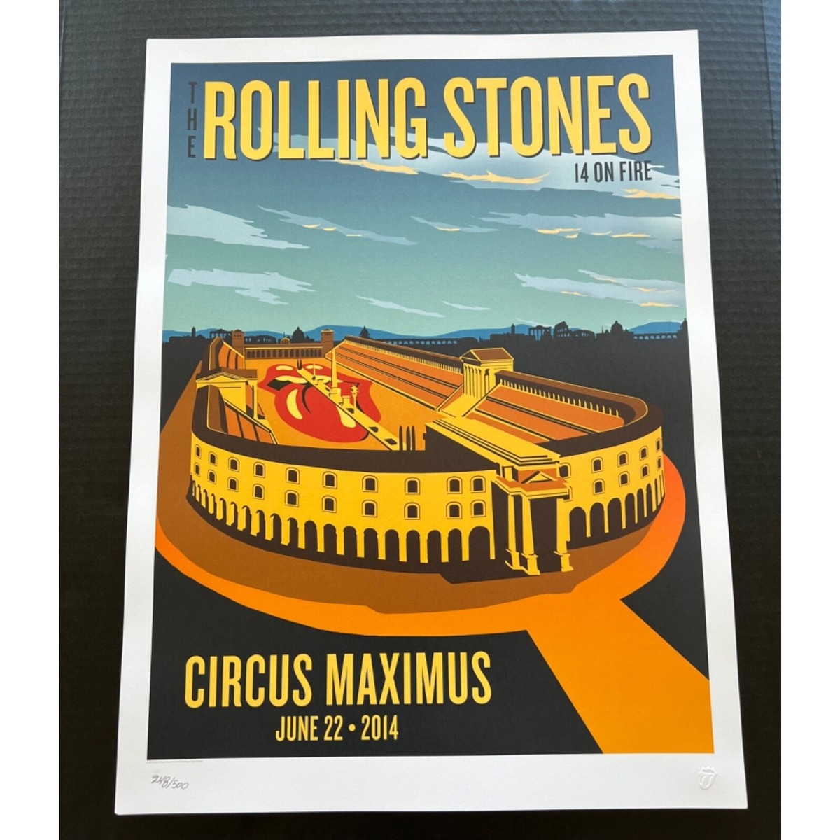 The Rolling Stones 14 On Fire Tour Lithograph Poster CIRCUS