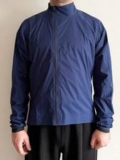 Rapha Men's Core Rain Jacket II Navy Cycling Lightweight Waterproof Coat Size XL