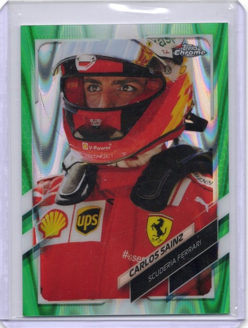 2021 Topps Chrome F1 - Carlos Sainz #54 Green RayWave Refractor /99
