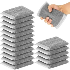 24 Pack Steel Scrub Sponges for Dishes Non Scratch Scouring Sponge Multi Use ...