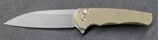 9+! Protech Malibu 5311 Custom! Magnacut Wharncliffe! Textured Bronze AL! Pearl!