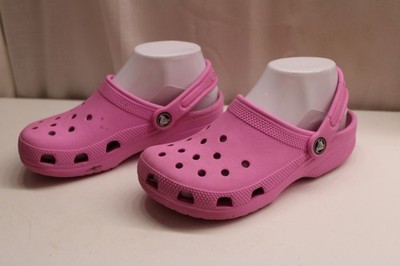 Crocs Classic Pink Clog Kids Size J 2