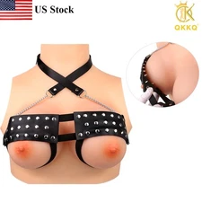 QKKQ PU Leather Lingerie BDSM Chest Harness for Pride Play