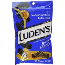Luden's Throat Drops, Honey Licorice, 30 ea