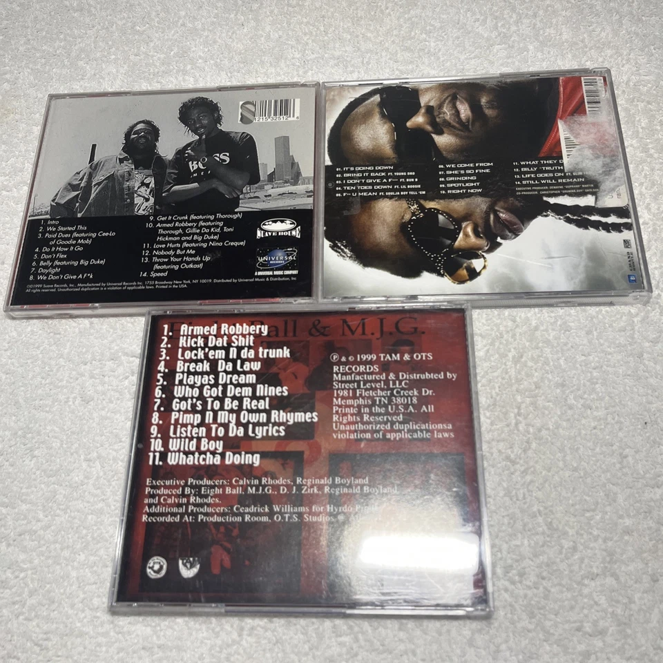 Eightball & MJG 3x CD Lot In Our Lifetime Ten Toes Down Memphis Underworld Rap - Image 2 of 4
