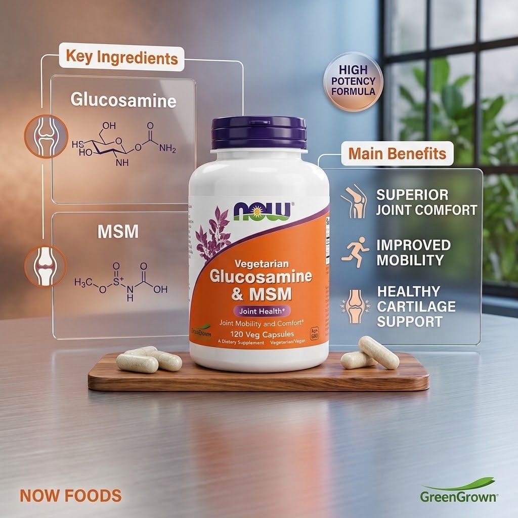 NOW FOODS Glucosamine & MSM Vegetarian 120 Veg Capsules