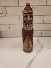 Vintage Rustic Primitive Farmhouse Carved Santa Claus St. Nick Signed By Artist
