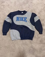 Vintage Nike OverSize Sweatshirt Custom Distressed Y2K Size L
