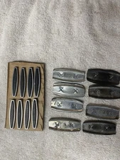 Mopar 1971 DART SWINGER BUCKET+BENCH SEAT MEDALLIONS 8 COMPLETE SET FASTENERS