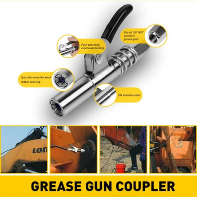 #ad Grease Gun Coupler High Pressure Locks On Quick Release NPT 1 8 3JAW 10000PSI $11.39