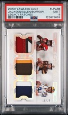 2023 PANINI FLAWLESS COLLEGIATE PATCHES BURROW/ALLEN/JACKSON 16/25 PSA 9