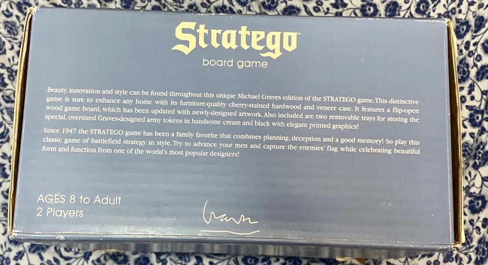 Vintage Michael Graves Stratego Board Game NOS Cherry Hardwood & Veneer Case - Image 4 of 4