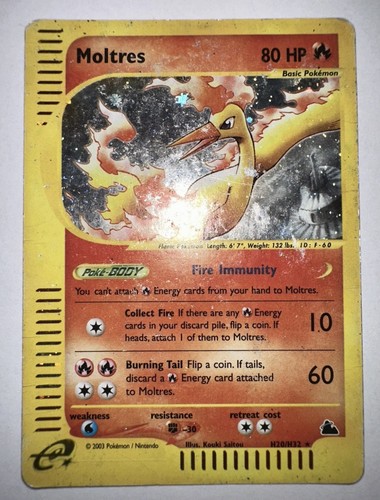 Pokemon TCG Moltres H20/H32 Skyridge Holo Rare English - 