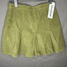 Urban Outfitters BDG Green Mini Skirt Pleated/flared Corduroy Size Xs NWT.