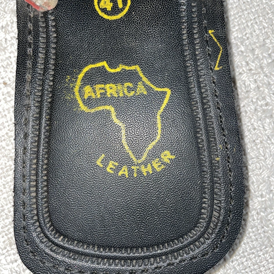 Sandálias tanga África feminina sem marca tamanho 41 EUA 10 M multicoloridas praia com miçangas - Imagem 2 de 4