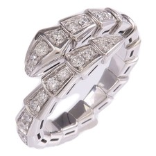 BVLGARI Serpenti Viper Ring Diamond 18K White Gold Bvlgari L US 7
