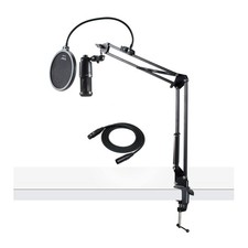 Audio-Technica AT2020 Condenser Studio Microphone with XLR Cable Knox Studio ...