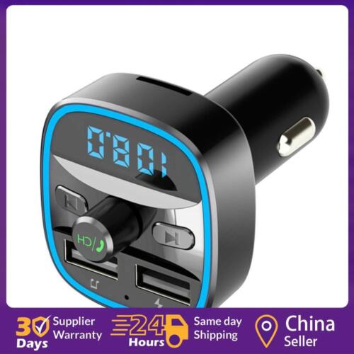 4pcs Bluetooth-compatible 5.0 FM Transmitter MP3 Player Fast USB Charger ☘️ - Photo 1/5