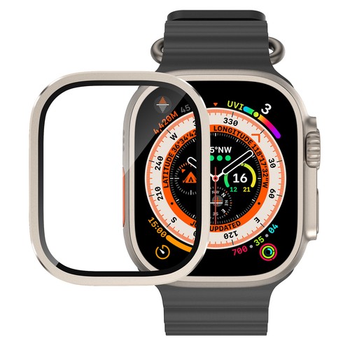 Apple Watch Ultra 49 mm Aluminiumlegierung Metall Rahmen Displayschutzfolie Hartglas - Bild 7 von 9