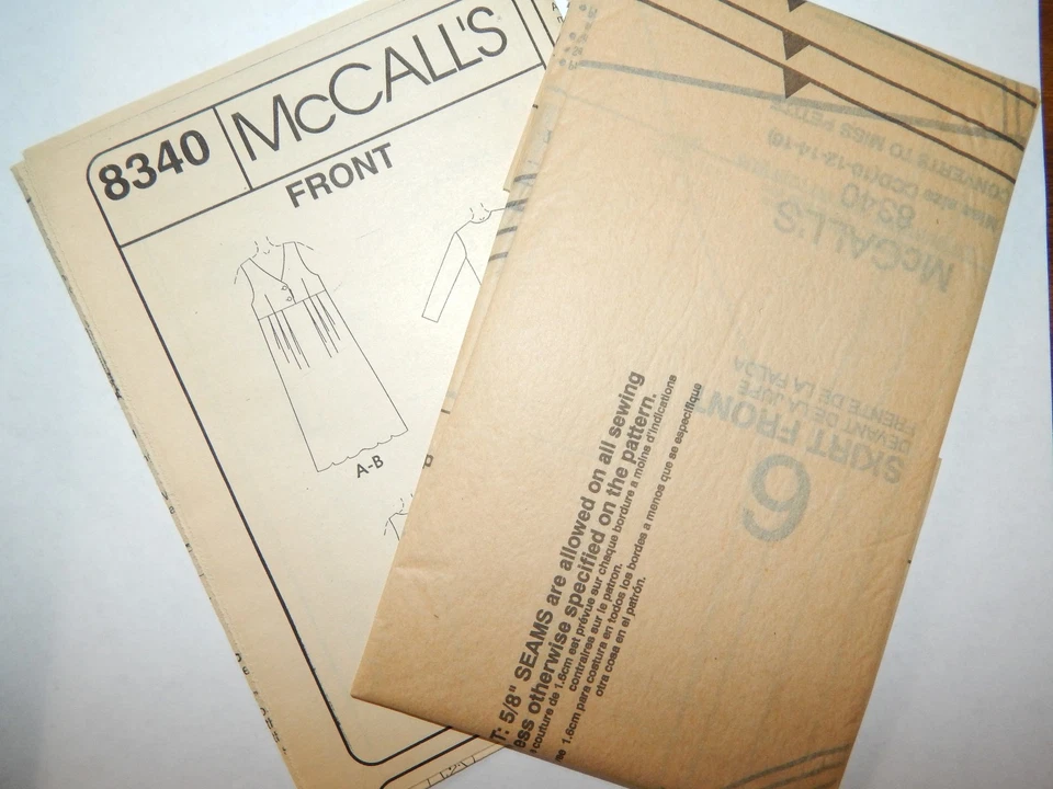 Jumper Dress Top 10 12 14 16 McCalls Stitch N Save P300 300 Sewing Pattern Easy - Image 3 of 4