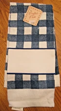 Crafter's Pride Carolina Check Cross Stitch Towel - Blue