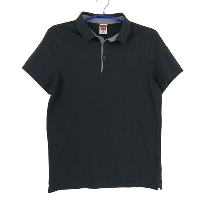 THE NORTH FACE Men Black Polo Neck T-Shirt Size M - Main Image