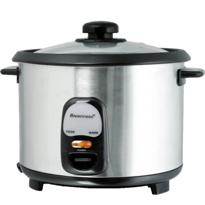 Brentwood Ts-20 10 Cup Rice Cooker / Non-Stick In Silver