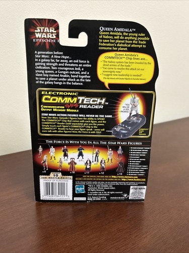 1999 Hasbro Star Wars Episode I Queen Amidala Coruscant Figure w/ CommTech Chip - Picture 7 of 7