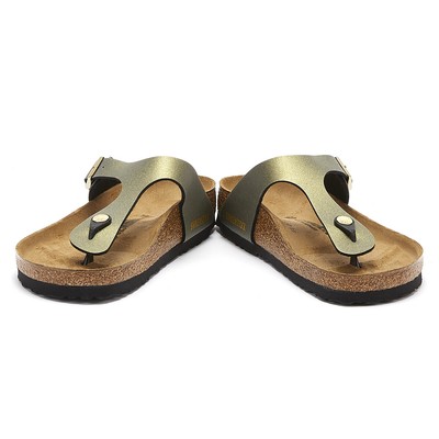 birkenstock icy metallic stone gold