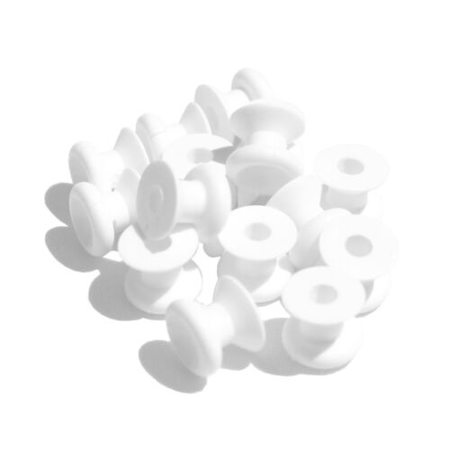 5 Stück Nylon Rundknopf f. Anhänger Expanderseil Gummiseil Seilhalter weiß - Bild 1 von 2