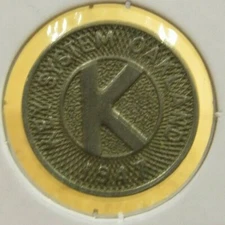 1947 Key System Oakland, CA Transit Trolley Token - Calif. California