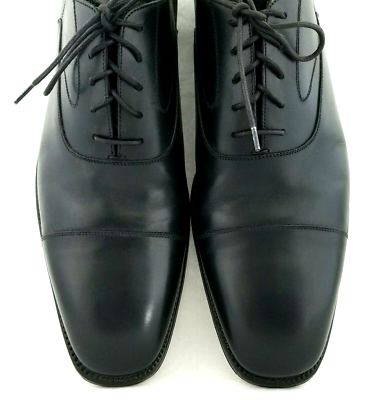 Tod\'s Black Leather Cap-Toe Derby Shoes s-l400.jpg main image 4