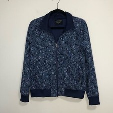 Athleta Brooklyn Bomber Jacket Captivate Chrome Blue Small Petite