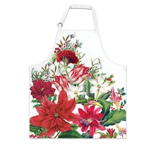 Michel Design Works Cotton Chef's Apron Christmas Bouquet - NEW