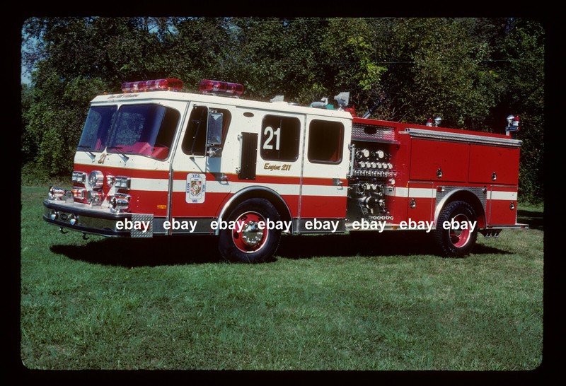 Oxon Hill MD E211 1991 Emergency One pumper Fire Apparatus Slide