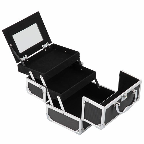 Aluminium Professional Cosmetic Makeup Vanity Travel Case Storage Nail Carry Box - Picture 4 of 9