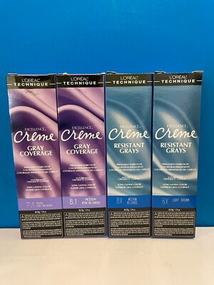 L'oreal Excellence Creme Gray Coverage/Resistant Grays Haircolor 1.74oz (Choose)