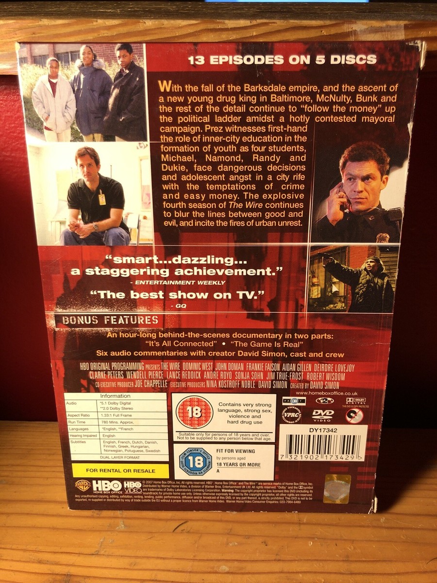 その他 Wire: Complete Fourth Season [DVD] The Wire: Complete HBO Season 4 [DVD][Region 2] | eBay