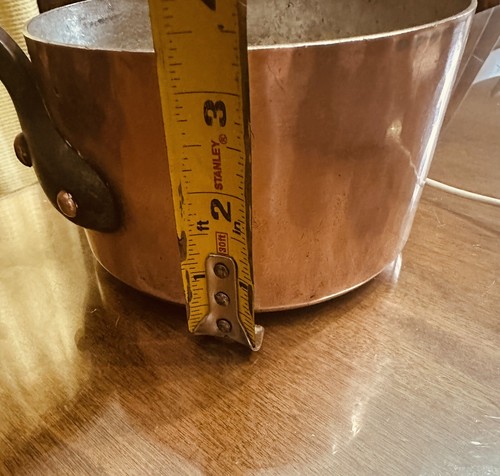 Legry Copper Sauce Pan Pot Hand Hammered Antique France - Picture 13 of 14