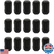 15Pcs 9mm Clip-on Ferrite Ring Core RFI EMI Noise Suppressor Cable Clip for T