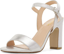 DREAM PAIRS Women'S Chunky Heels Open Toe Ankle Strap High Block Comfy Dress Hee