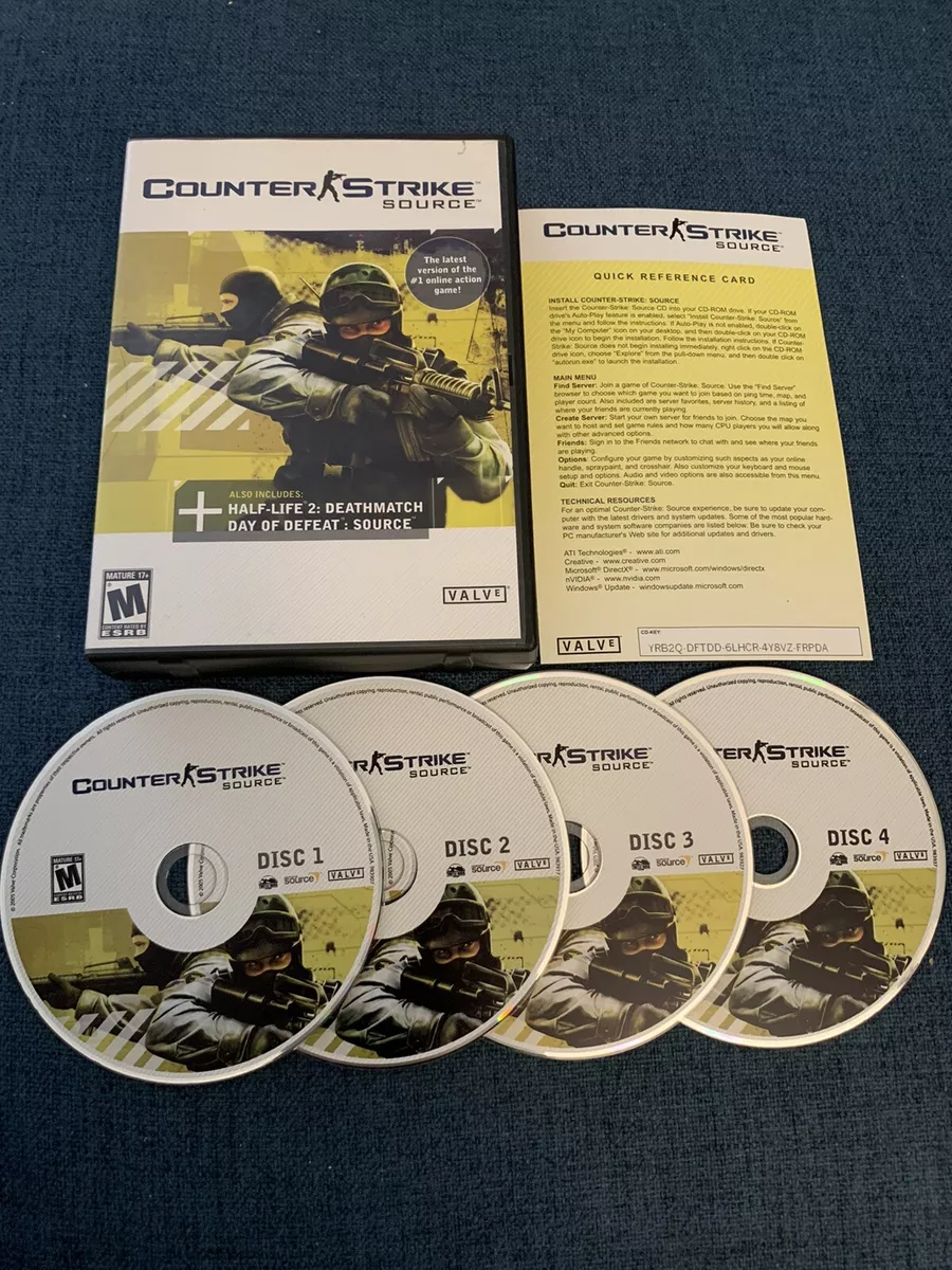 Counter Strike Source PC Game w/ Half Life 2: Deathmatch 4 Discs